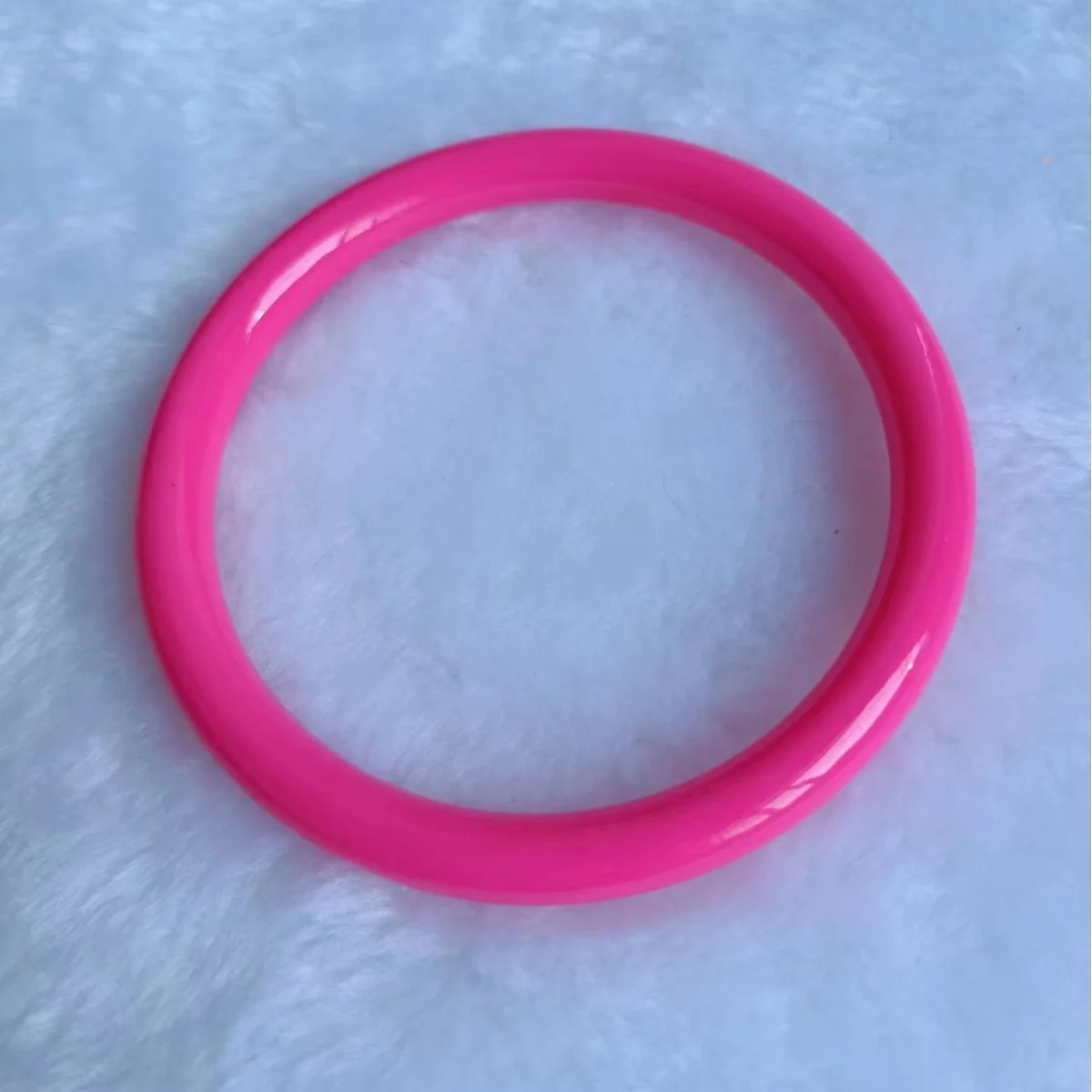 7.5mm Grid Fluorescent Colors Vibrant Acrylic Resin bangle Bracelet Popular Fashion Colorful Daily Casual Matching Bracelet Girl