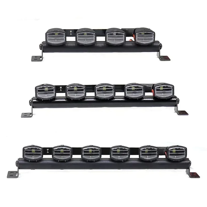 RC Car Roof Lamp LED Light Bar for 1/10 RC Crawler Axial SCX10 90046 Trxs TRX4 Redcat GEN8 RGT EX86100 Tamiya CC01