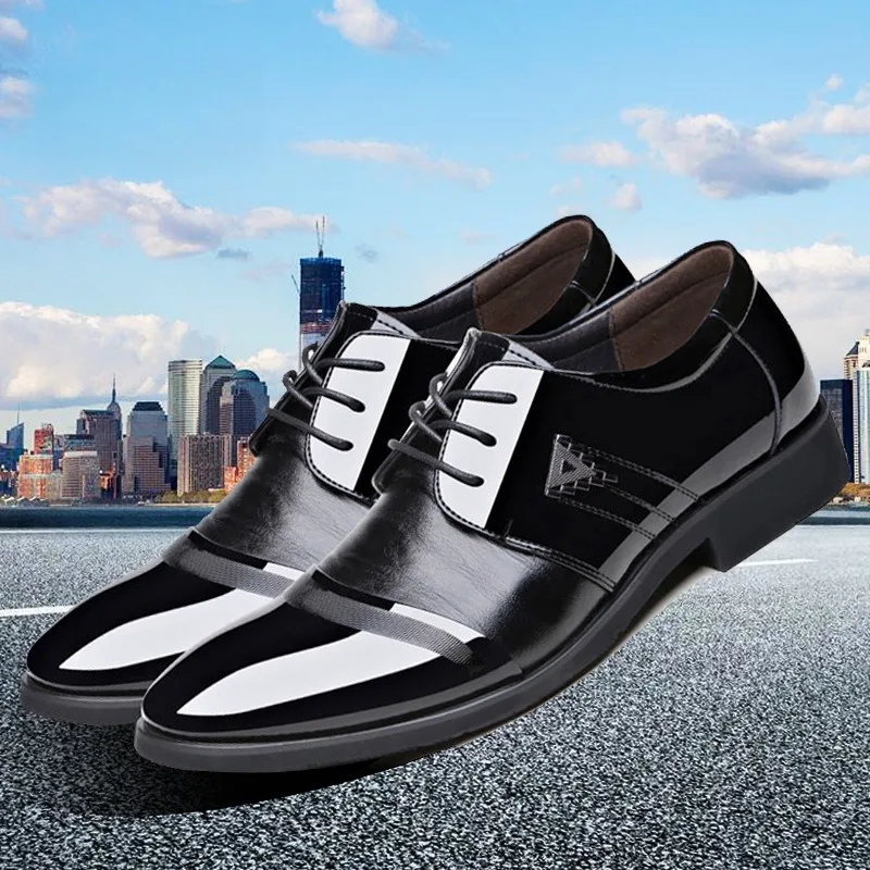size 38-48 designer patent leather shoes for man eleganti derby men's dress shoes party suit business office man wedding shoes
