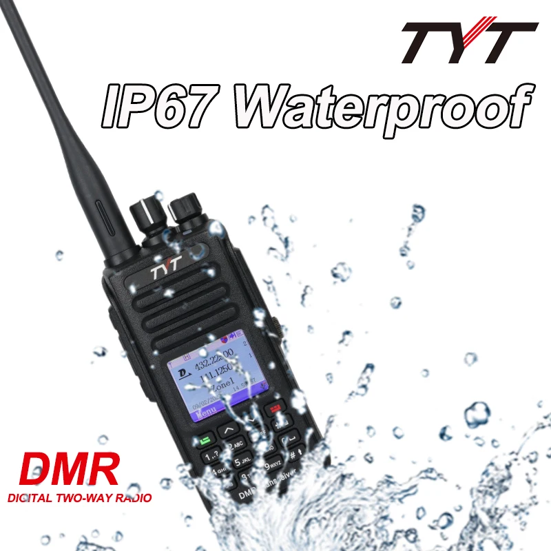 TYT MD-UV390 Plus Walkie Talkie AES256 szyfrowanie IP67 wodoodporny dwuzakresowy przenośny daleki zasięg DMR cyfrowe radio dwukierunkowe 3000CH