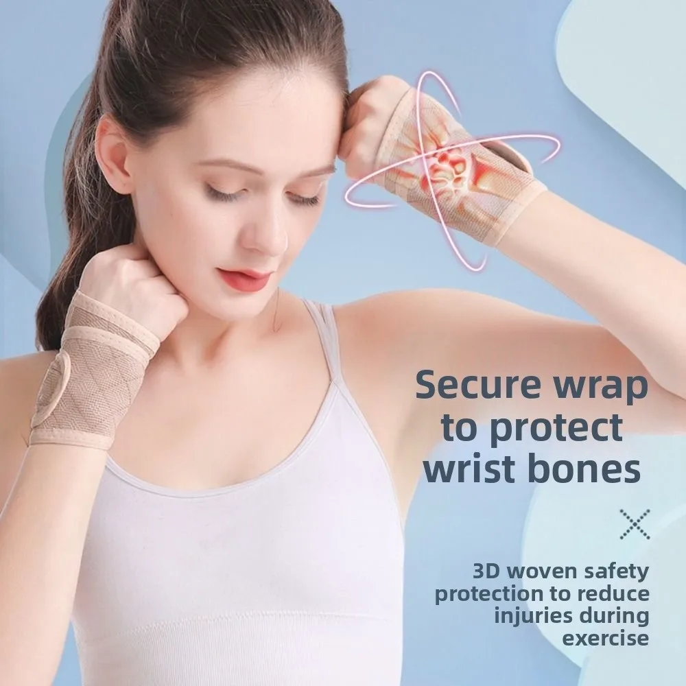 

Легкий и тонкий регулируемый браслет, компрессионный дышащий защитный браслет для фитнеса, вязаный защитный браслет для поддержки запястья, тяжелая атлетика