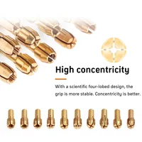 11PCS/lot Mini Drill Brass Collet Chuck for Dremel Rotary Tool 0.5-3.2mm Brass and Nut for Dremel Accessories Set 2