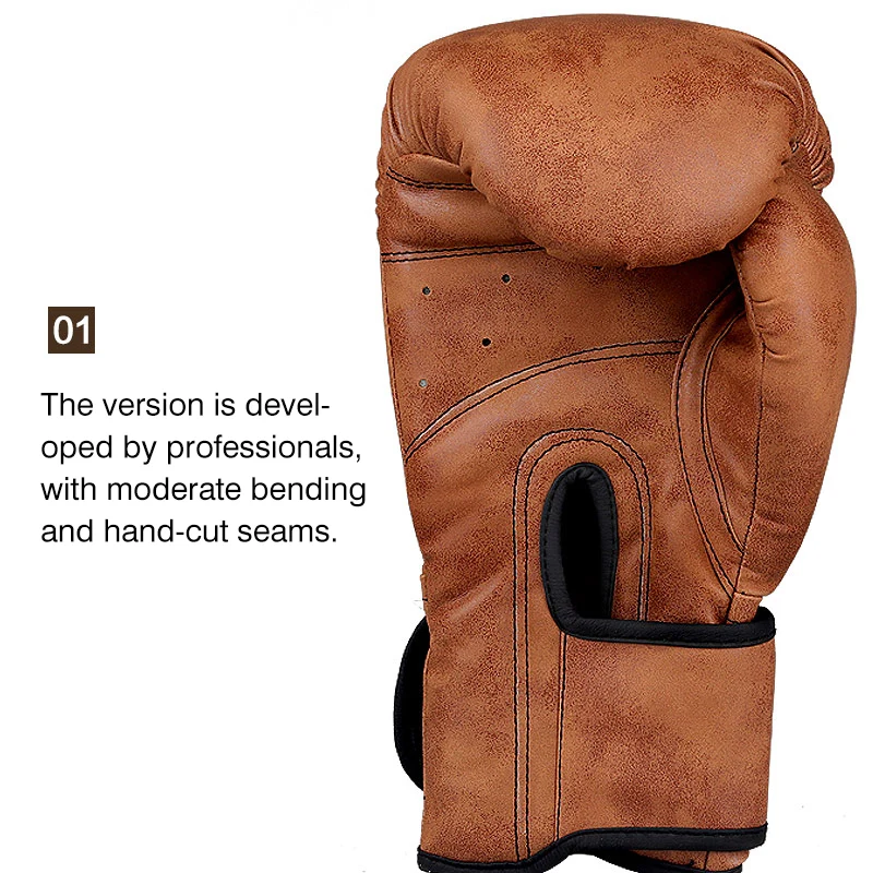 Rękawice bokserskie 8 10 12 uncji PU Leather Muay Thai Guantes De Boxeo Free Fight mma Worek z piaskiem Rękawice treningowe dla dorosłych mężczyzn