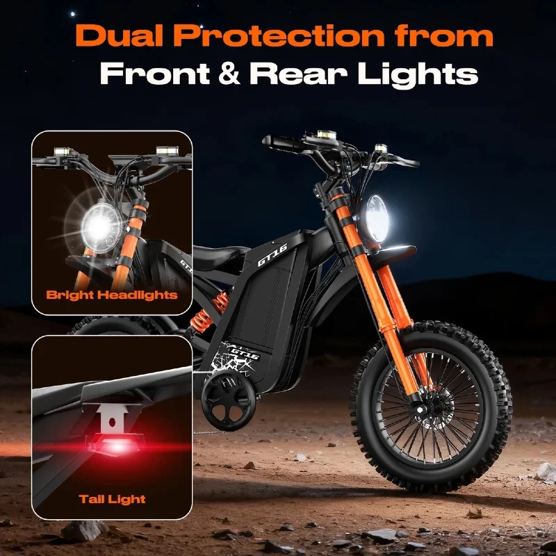 GT16 E-bike 1500W Motor 48V25AH Battery Shock-Absorbing Off-Road Electric Bike All-Terrain 16 Inch Tire Mountain Electric Bicycl image 7