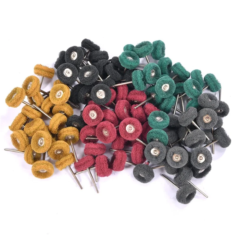 BMBY-For Rotary Tool Accessories:100 PCS 1 Inch Abrasive Buffing Wheels Set 1/8 Shank Included