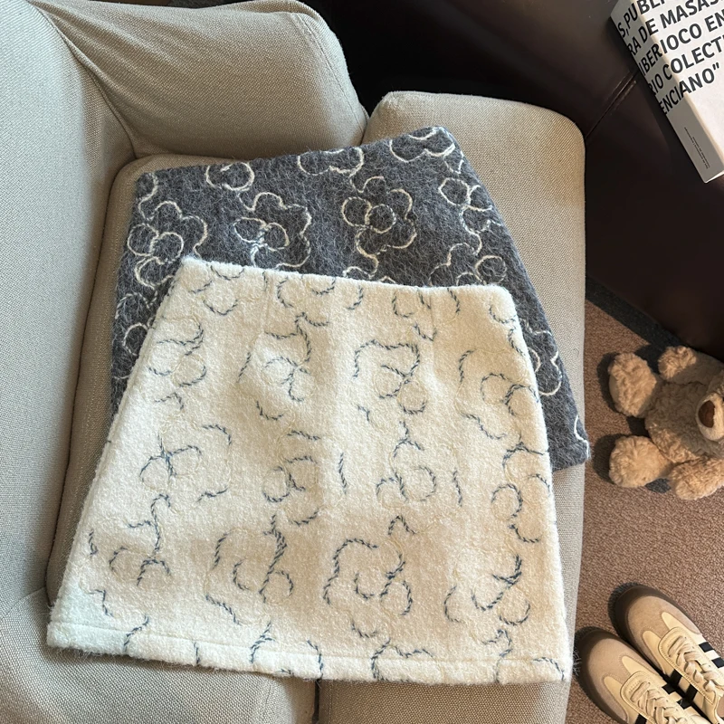 

Женская абрикосовая мини-юбка, винтажная короткая юбка трапециевидной формы Y2k Gyaru, шерстяные юбки с высокой талией в стиле Харадзюку, одежда 2000-х годов, весна-лето