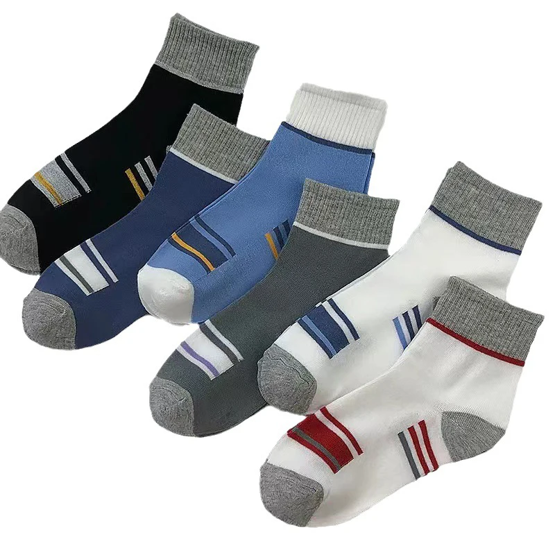 5 Pairs Men\'s Cotton Socks Sweat-absorbing Breathable Anti-odor Thick Models Of Long Socks Trendy Sports Cotton Socks Men