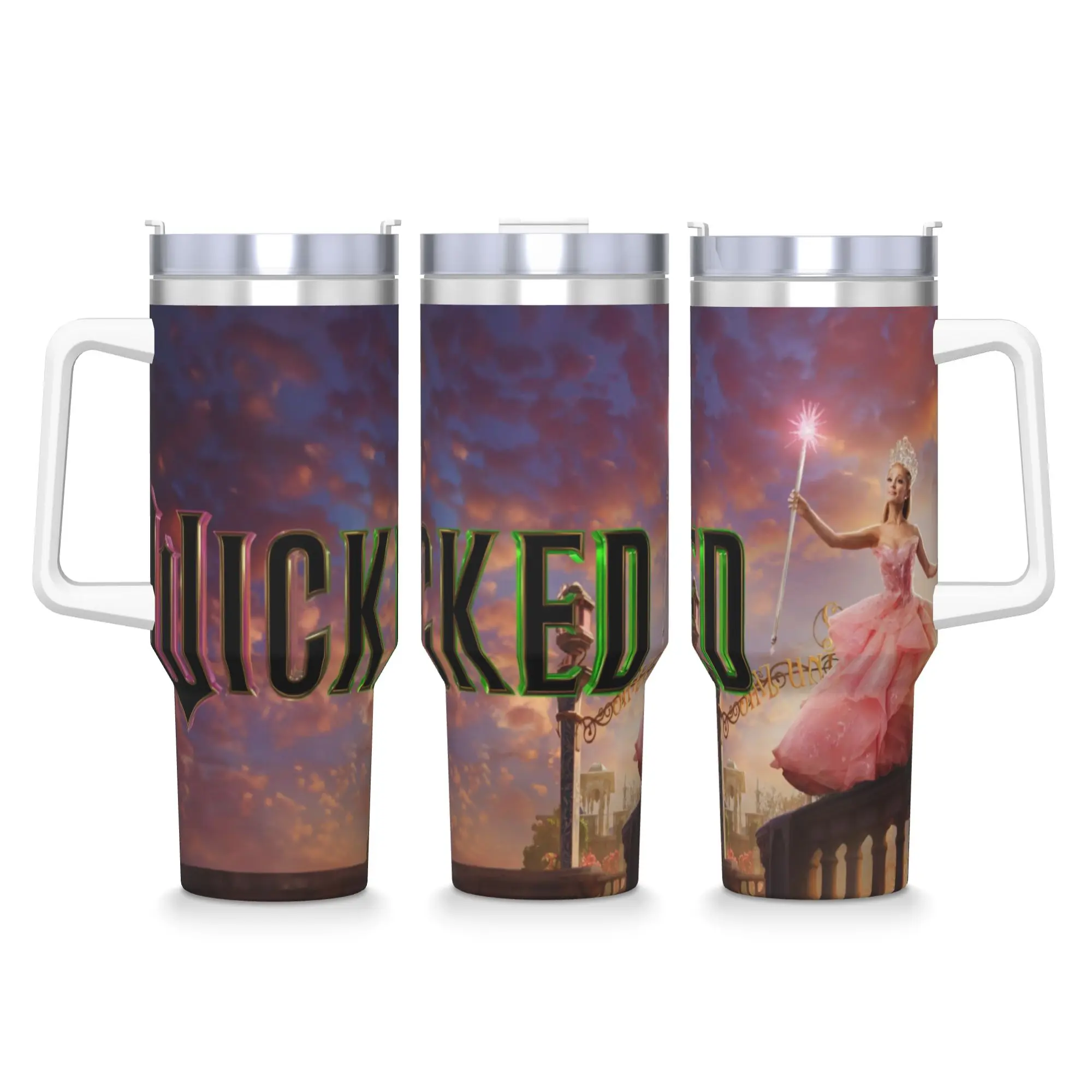

Wicked Movie Tumbler Cold Drink Water Bottle Portable Stainless Steel Coffee Mug Custom Travel Mugs Cup