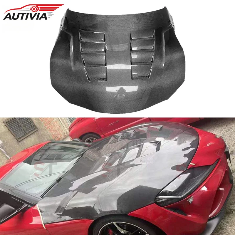Suitable for Toyota SUPRA A90 A91, carbon fiber with openings, engine cover modification, and front hood surround