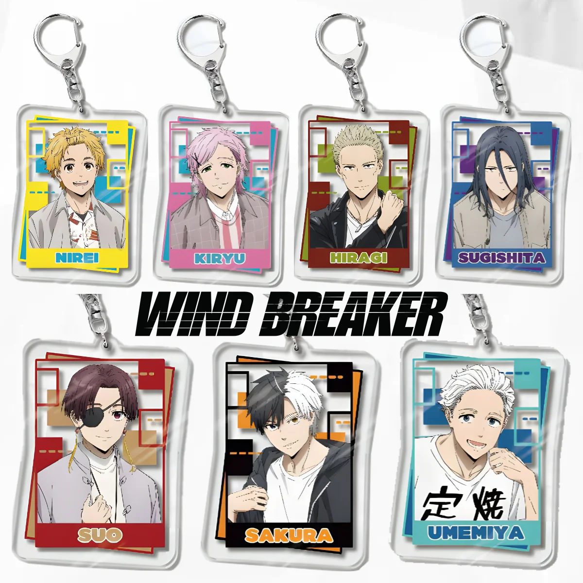 Anime WIND BREAKER Sakura Haruka Suo Hayato Acrylic Key Chain Keychains for Accessories Bag Pendant Keyring Jewelry Fans Gifts