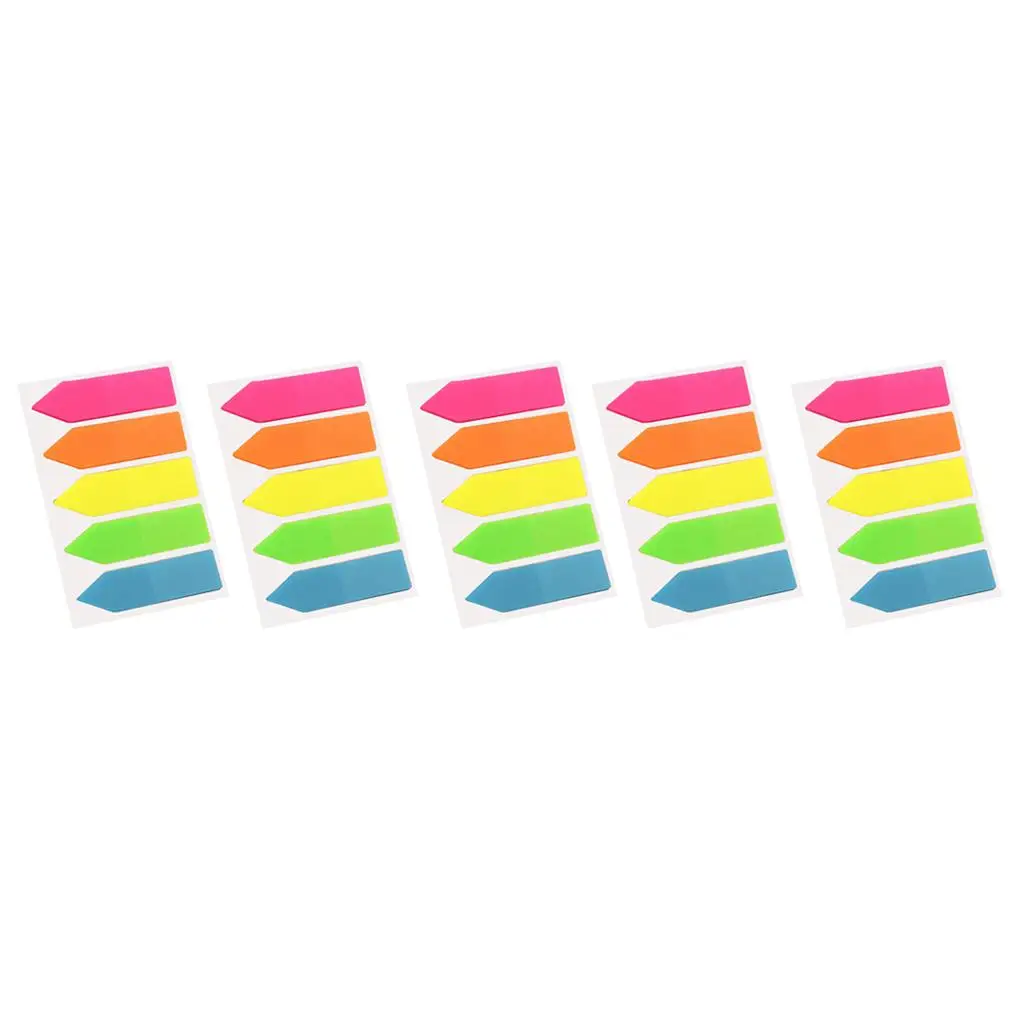 5 Stuks/sets Fluorescerende Plaknotitie, Marker Voor/Kantoor