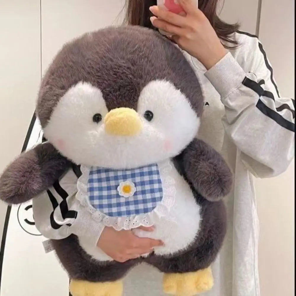 Juguete de pingüino bonito de peluche Kawaii, muñeco de peluche suave de 40CM, regalo para niños, muñeco de peluche esponjoso