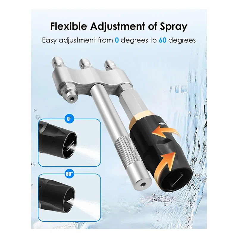 

B84B-Длинный химический шутер, насадка для мыла дальнего действия для быстрого подключения 3-7 галлонов в минуту, 1/4 дюйма, 3 насадки