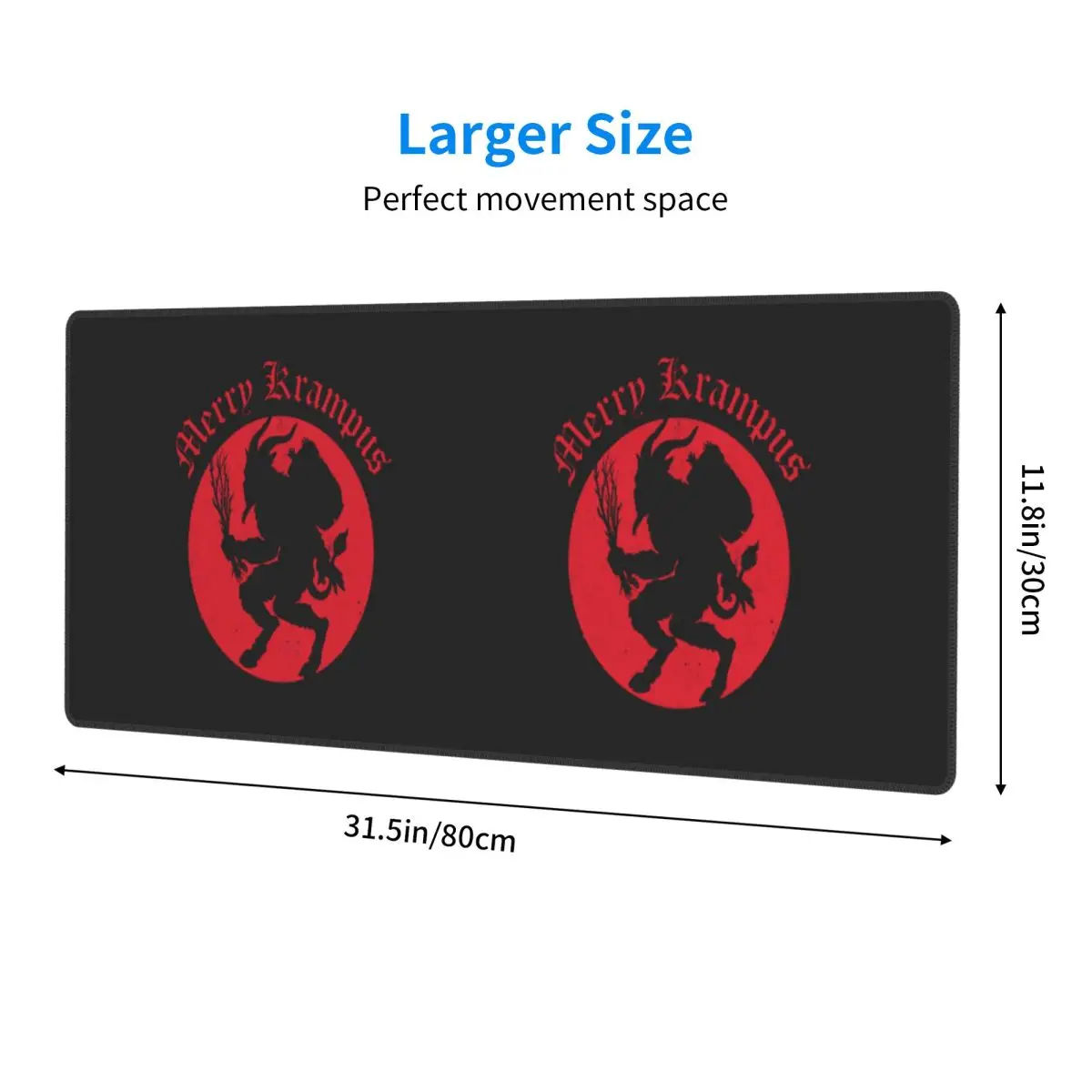 Merry Krampus Horror Christmas Large Mouse Pad Computer Keyboard Mouse Mat Gaming PC Laptop Desk Mat Office Table Mats