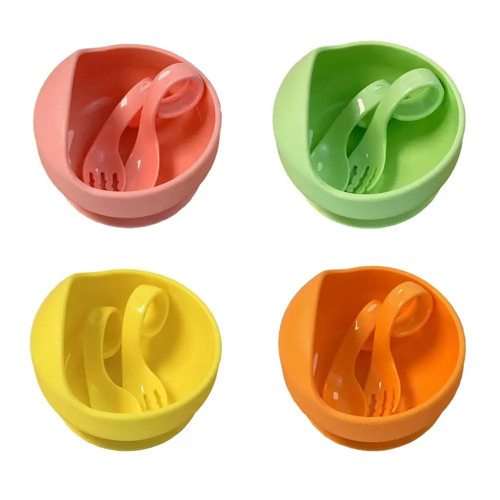 

Bpa-free Food Supplement Bowl Set Baby-friendly Silicone Suction Bowl Sets Anti-fall Easy to Microwave Safe for Eating Food