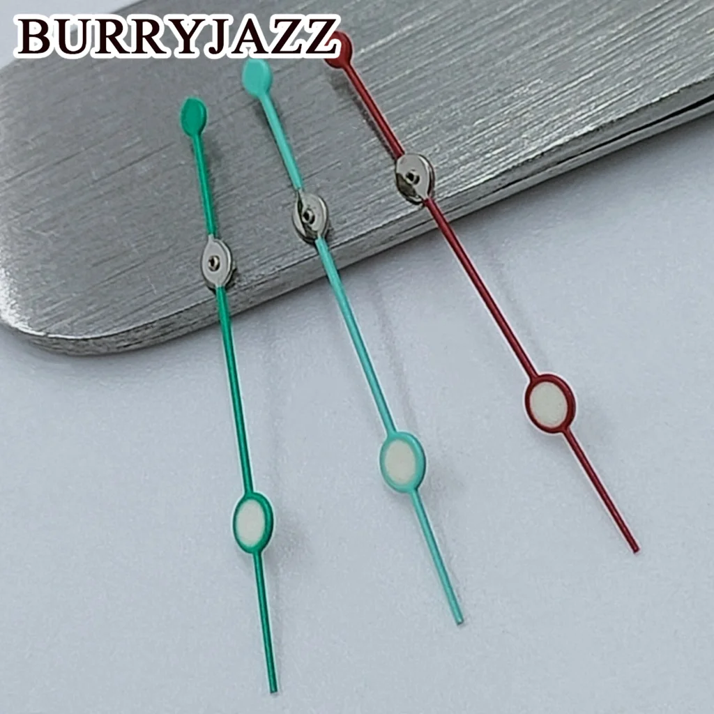 BURRYJAZZ NH35 NH36 NH38 7S26 7S36 4R35 4R36 Watch Hands Silver Rose Gold Black Green Blue Red Gray Purple Hands Green Luminous