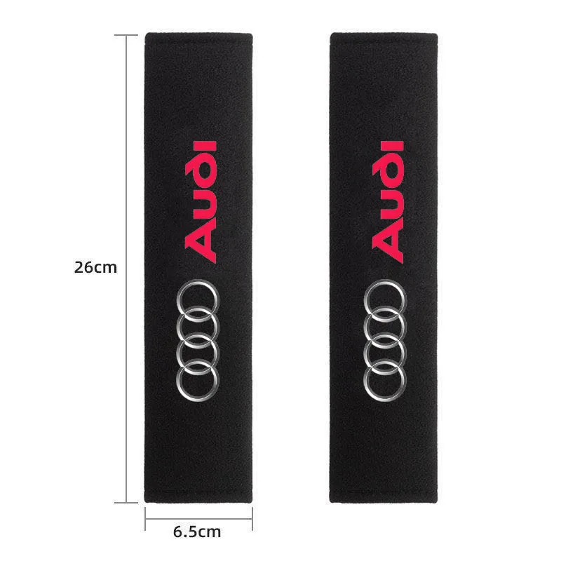 2PCS Car Logo Seat Belt Shoulder Pad Protector Pad For Audi A3 A4 A5 A6 A7 A8 S4 S5 S6 S7 S8 RS3 RS4 RS5 Q3 Q5 Q7 Accessories view 6