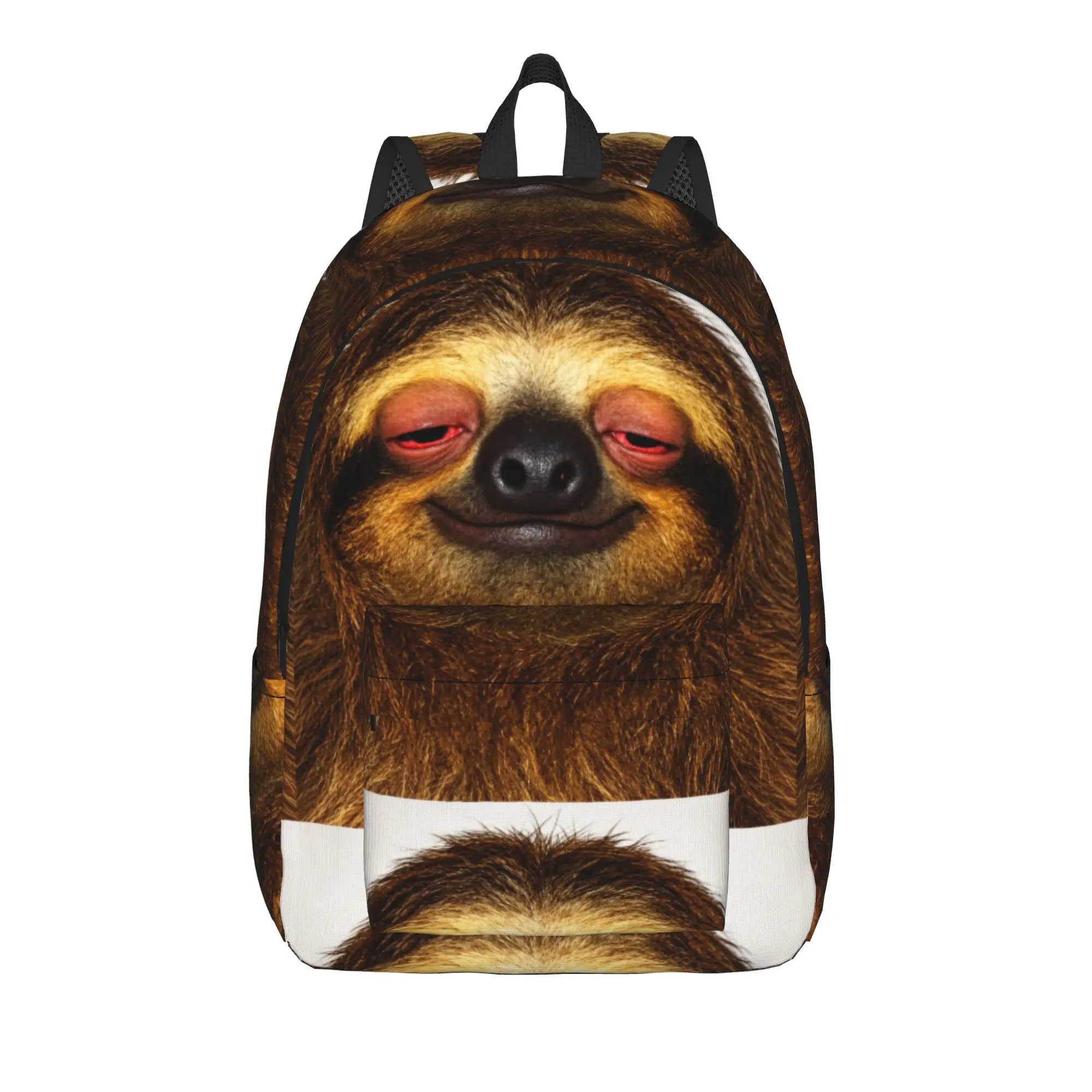 Sloth Happy Portrait Backpack  Workout Backpacks Women Leisure High School Bags Design Pattern Rucksack
