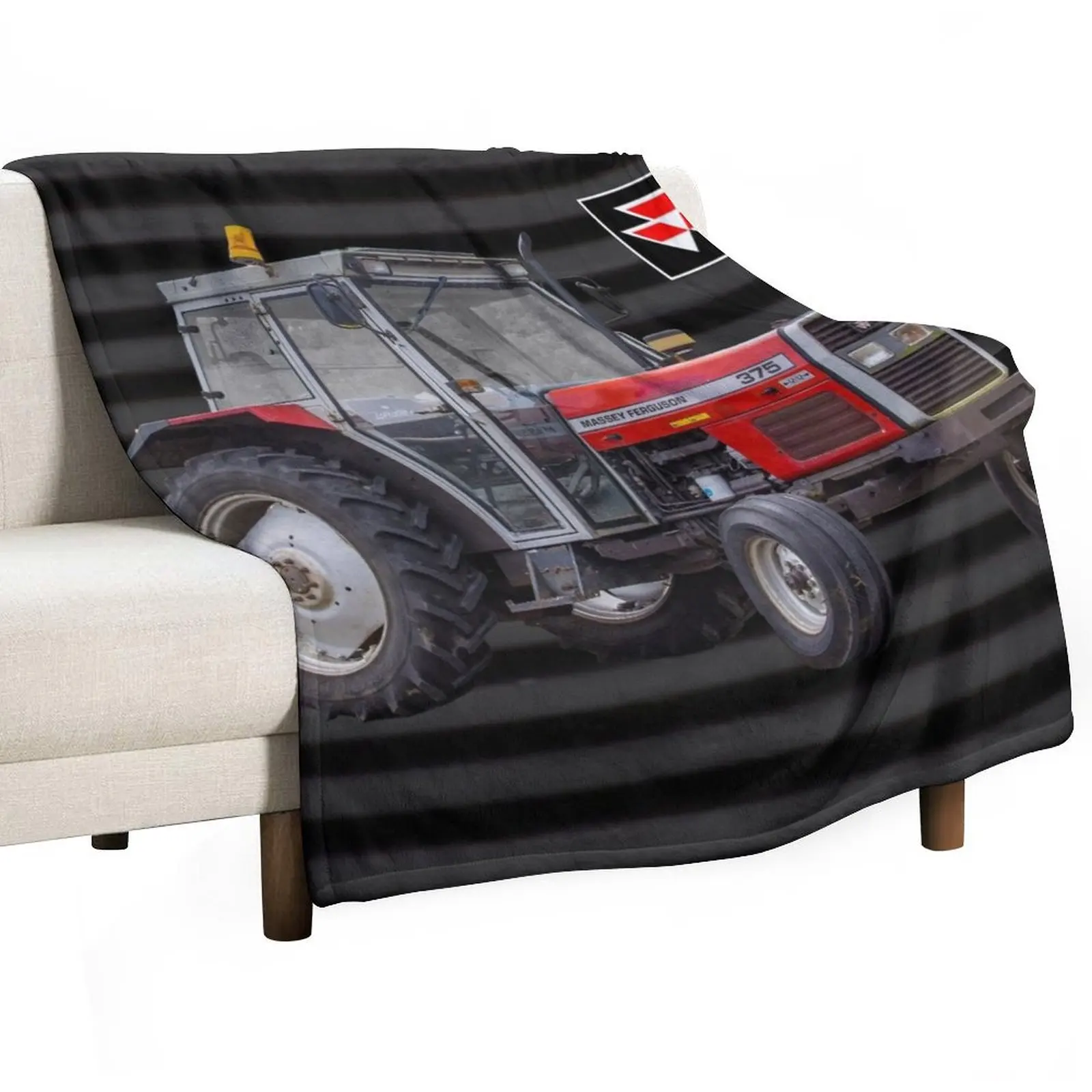 

375 Red tractor Throw Blanket Blankets Sofas Of Decoration Furry Blankets