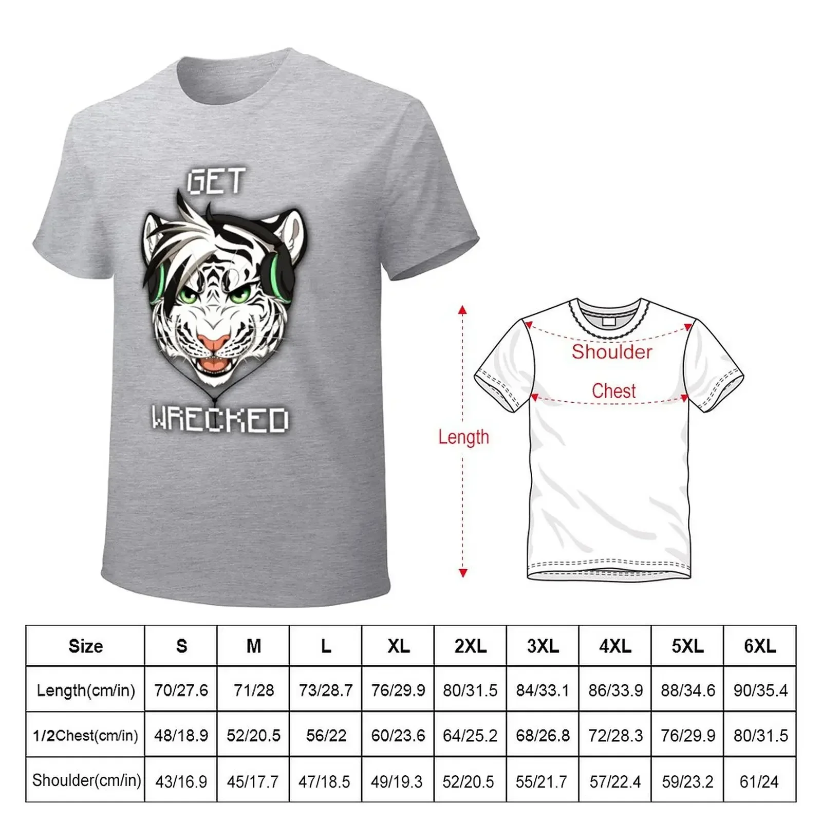 GET WRECKED - White Tiger T-Shirt customs heavyweights plain black t shirts men funnys customs men t shirts