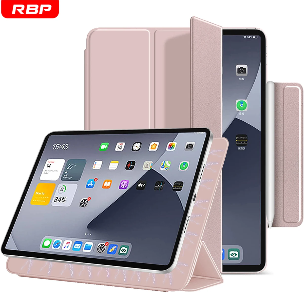 RBP For iPad Air 4 Case Air 5 for iPad Pro 11 Pro 12 9 Case 2021 Mini 6 2021 Funda Capa Magnetic attach for iPad Pro 12 9 Case