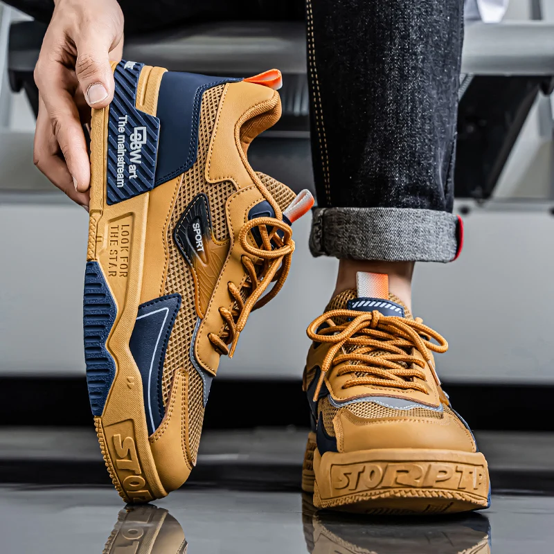 Herren-Freizeitsportschuhe, bequem und modisch, für alle Jahreszeiten geeignet, Khaki/Schwarz/Weiß/Grün – passend – Detail 5