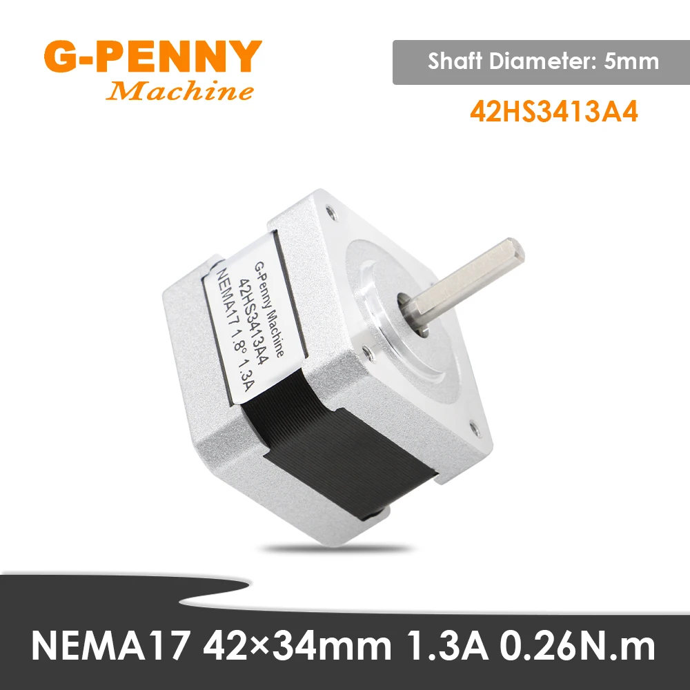 Free shipping Nema17 42HS3413A4 Stepper motor 1.3A 0.26N.m 37OZ-IN 1.8 degree 4-Lead For 3d printer cnc