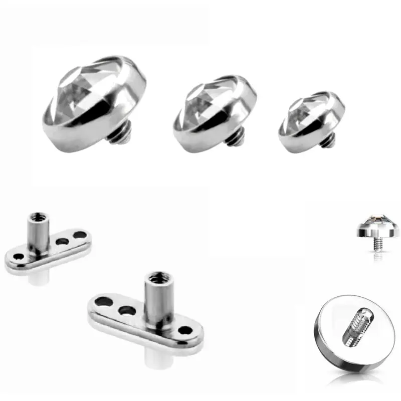 1 قطعة ثقب الفولاذ المقاوم للصدأ مرساة جلدية Microderملز زراعة الجلد ، استبدال مثقاب الخشب ، ثقب جسم غواص #1