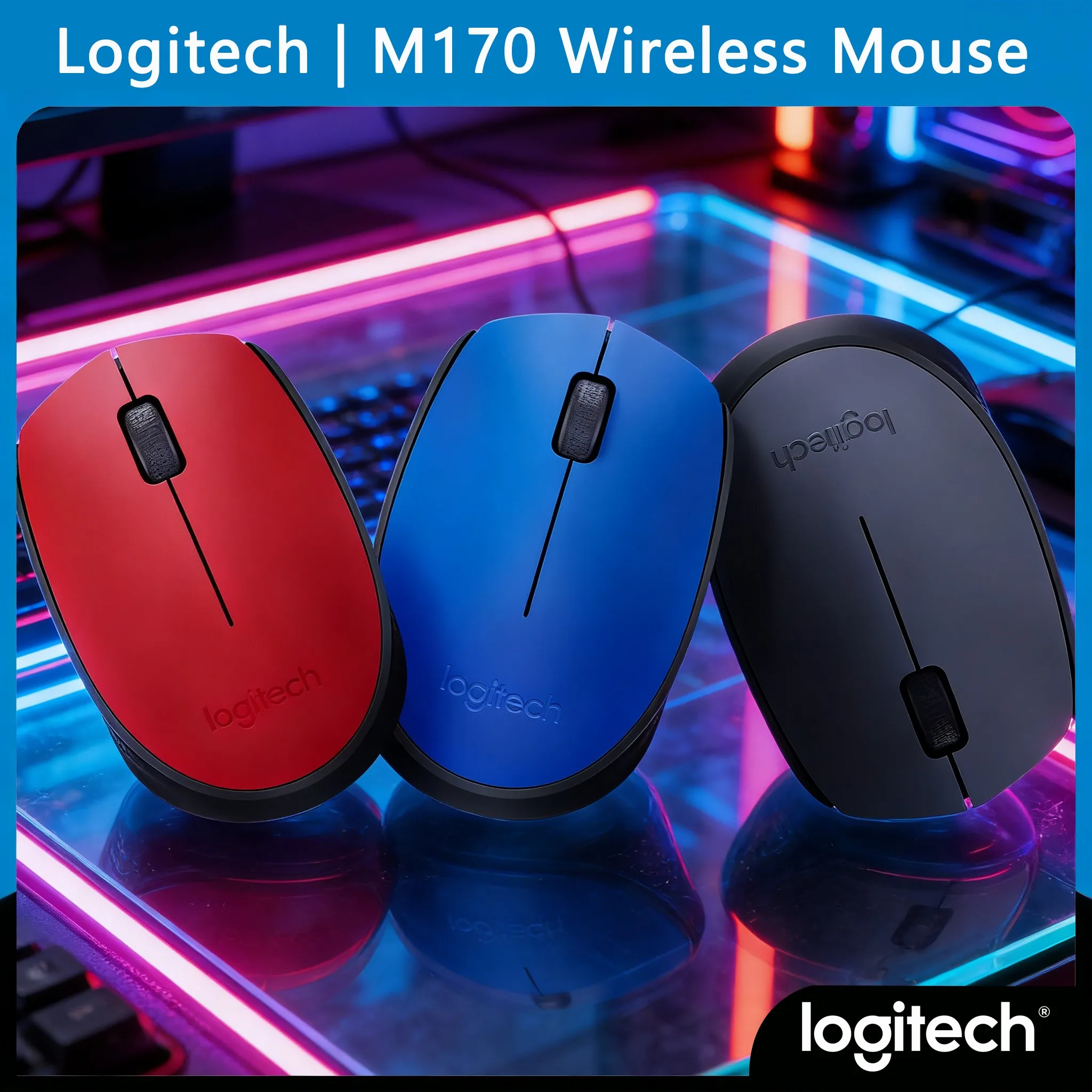 

Беспроводная мышь Logitech M170/M185/M220/M221, компактная, портативная, для левшей и правшей, 2.4 ГГц