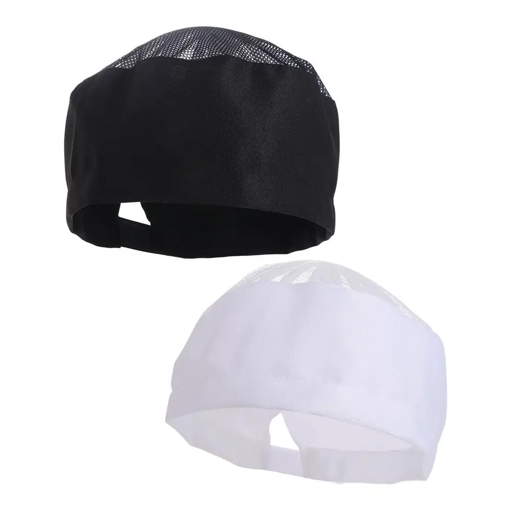 

WIth Mesh Top Breathable Sushi Cap Japanese-Style Single Layered Chef Hat Comfortable No Eaves Chef Flat Top Caps Coffee Shop