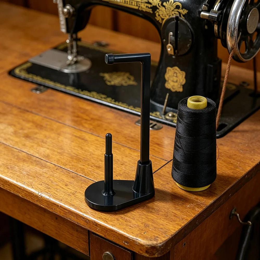 2Pcs (Stand + Base) Sewing Machine Top Thread Spool Holder, Vertical Spool Stand, Anti-Tangle Thread Guide, Universal for Household Sewing Machines and Overlock Machines, Handmade Sewing Accessories S004271