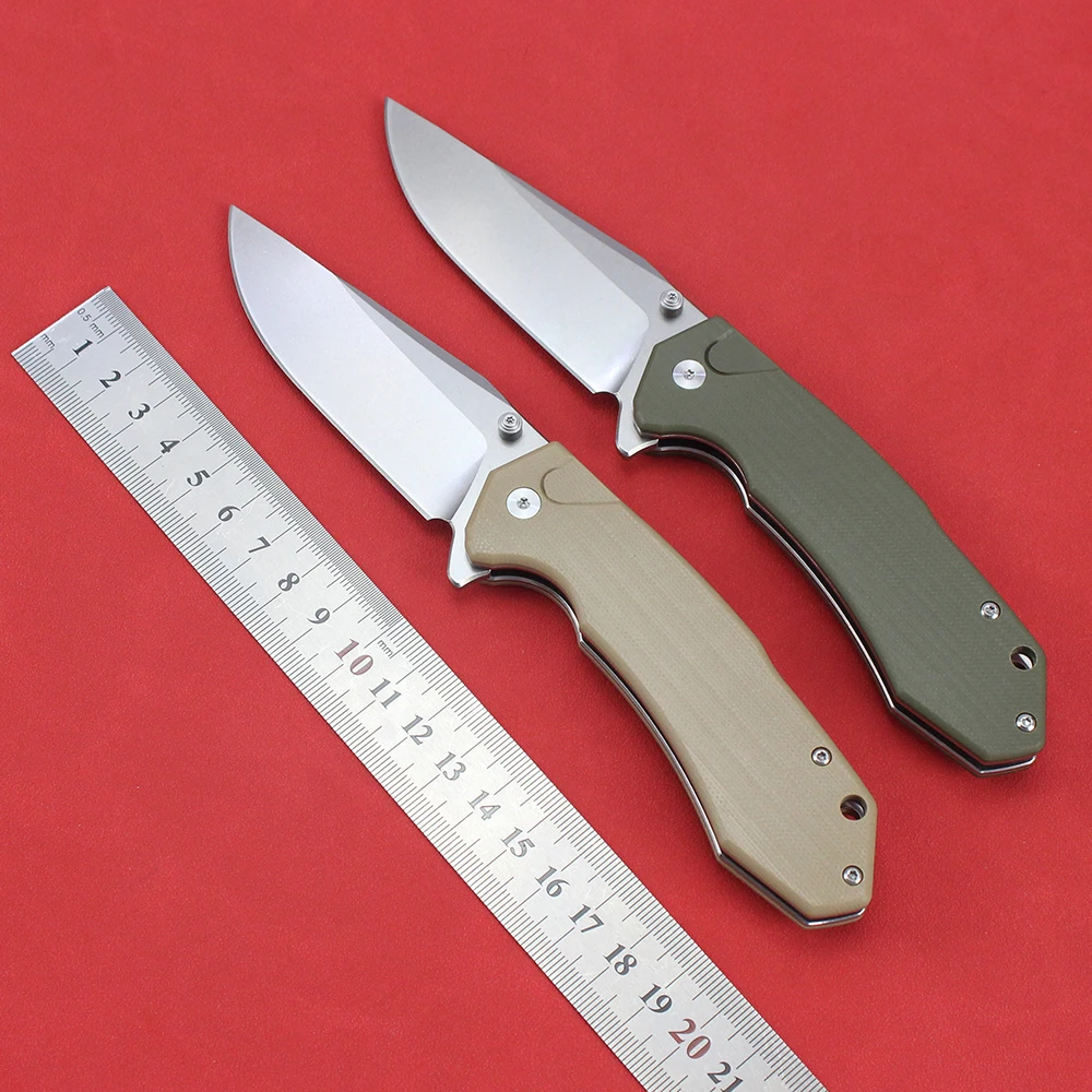 New Multipurpose Folding Knife D2 Steel Blade G10 Handle EDC Pocket Knife for Camping Hiking Hunting Survival Outdoor Tool Knive