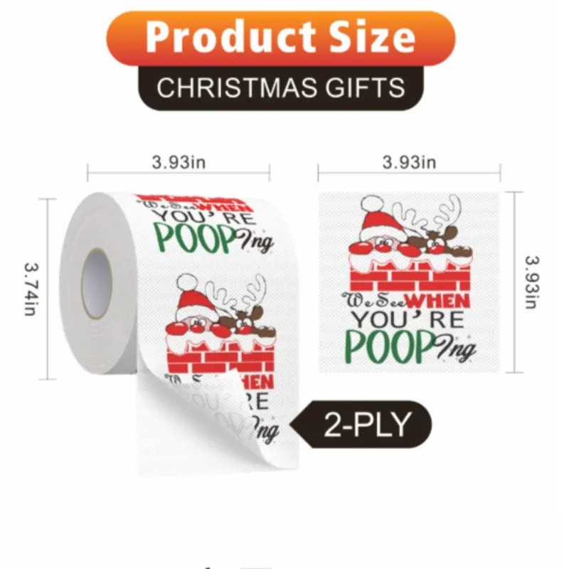 5/10 pezzi di carta igienica per bagno di Natale, decorazione per la casa di buon Natale, decorazione natalizia, ornamenti di Capodanno