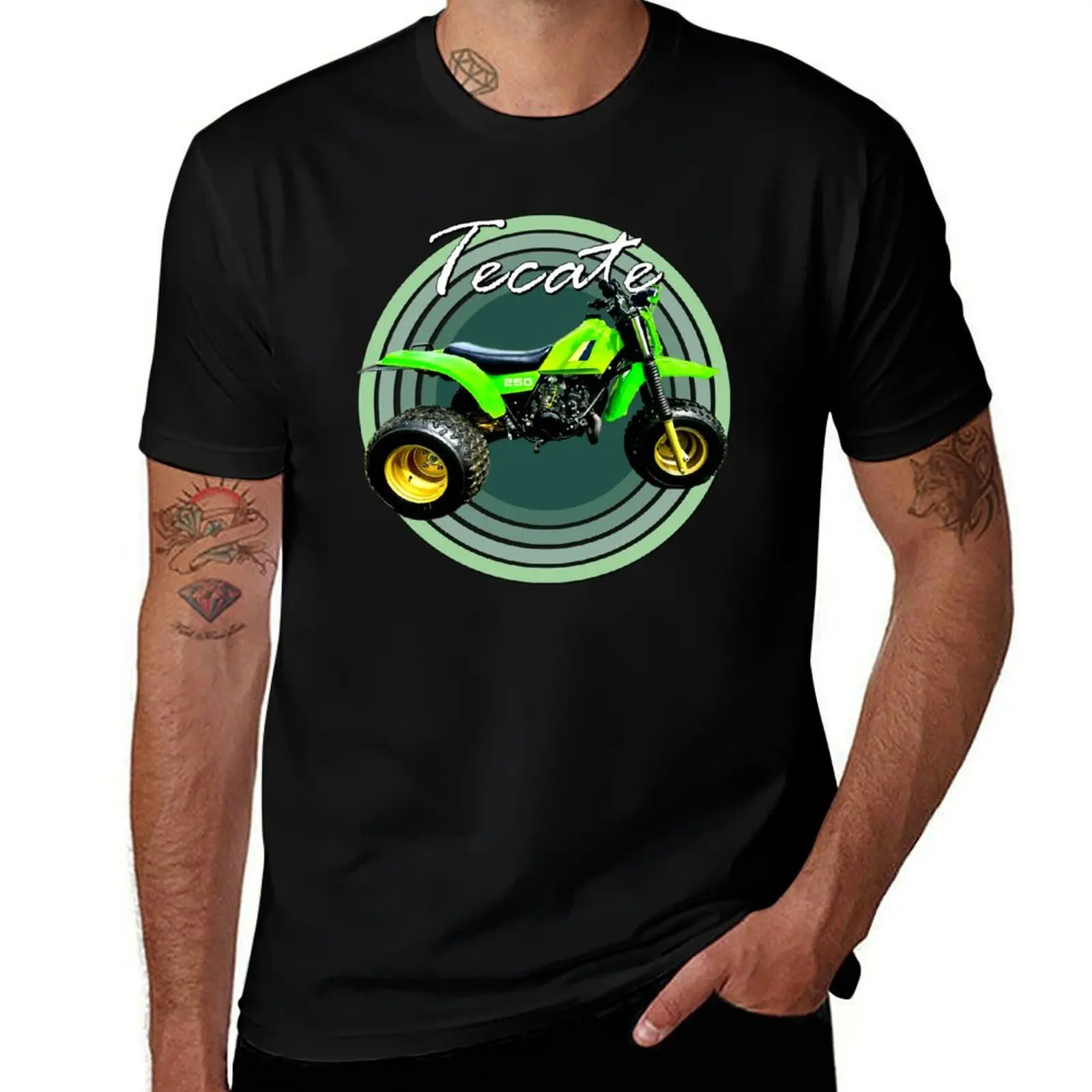 Tecate Vintage Three Wheeler 3 Wheeler ATC ATV T-Shirt Classic Basic Casual T-Shirt