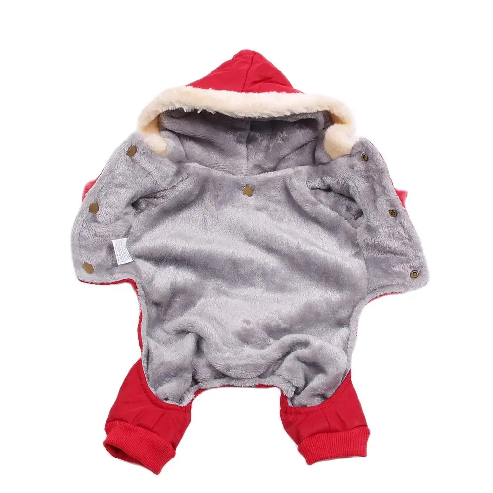 Dogs Cats Warm Jumpsuit Hoodie Windbreak Apparel Pet Puppy Coat Jacket Outfit Winter Clothing