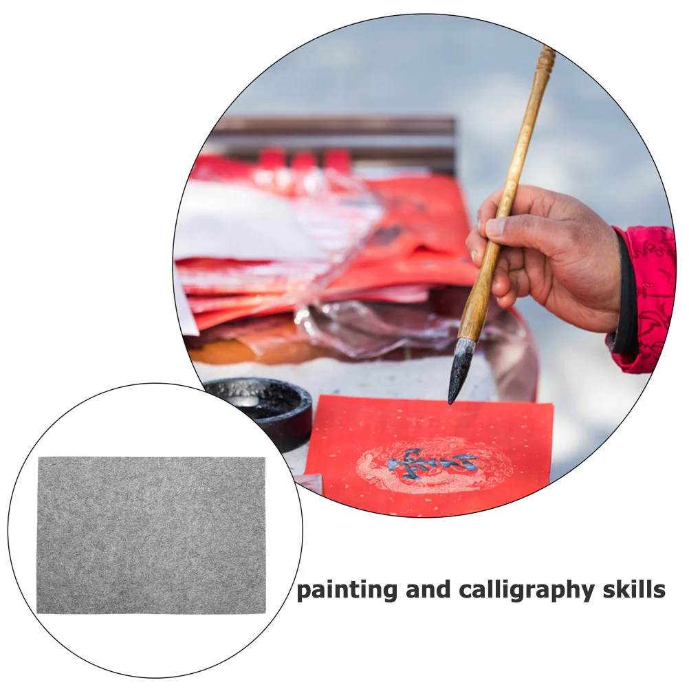 Hohopeti Wool Felt Pad for Students Writing Practice Drawing Chinese Painting Desk Mat