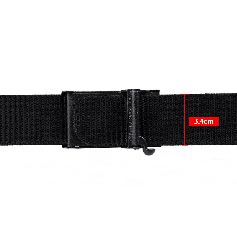 Ratschengürtel für Herren, lässig, 1 3/8 Zoll breit, Schnellverschluss, automatische Schiebeschnalle, Nylon-Gurtband, Geschenke für Papa – Detail 5