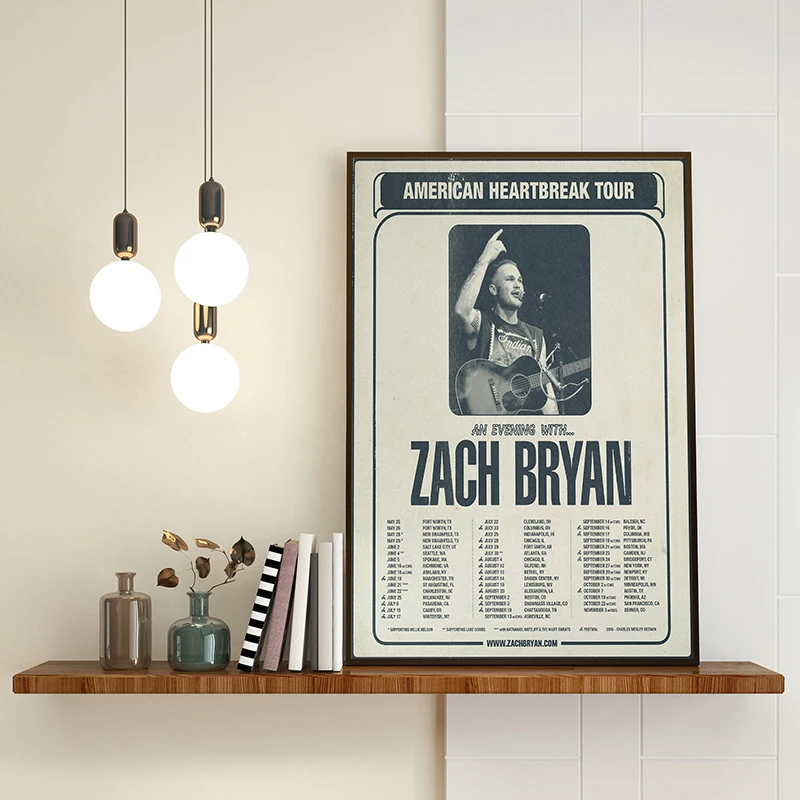 Zach Bryan Album Cover Poster Quiet Heavy Dreams Summertime Blues Wall Art Picture Print Canvas Painting Room Home Decor Cuadros