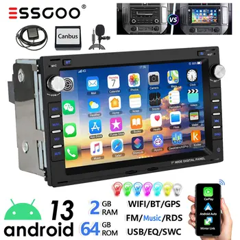 ESSGOO 7" Android 13 2+64G Wireless Apple Carplay Autoradio Für VW Polo 9N Golf 4 Passat B5 T5 GPS NAVI RDS Wifi Bluetooth FM EQ 10 nejlepší prodej Navigace pro VW Golf 4 - №5