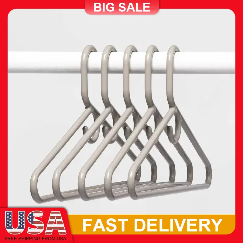 

5PCS Heavy Duty Hangers Super Strong Closet Hangers for Coats Jackets Sweaters Winter Clothes Wardrobe Organization Storage