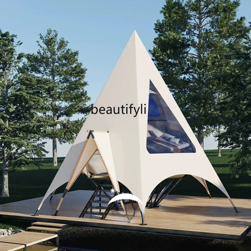 Camp Hotel Tent Rooftop Restaurant Tent Scenic Spot Duplex Bed & Breakfast Tent  H