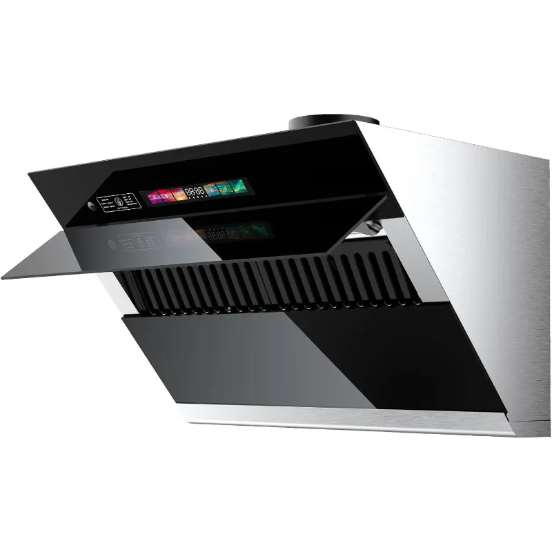 home.Range Hood 30 inch with 900CFM, Voice/Gesture,  Cabinet Modern Kitchen Hood, Ducted/Ductless Convertible