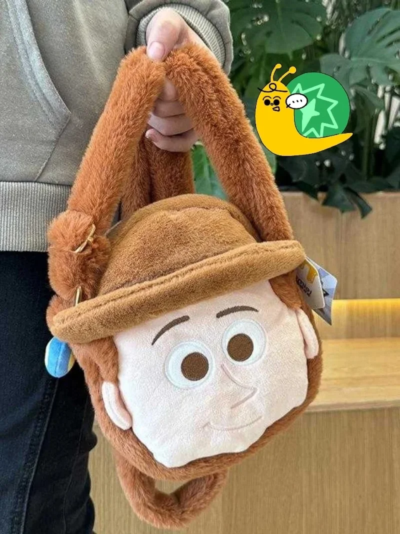 Potdemiel Disney Toy Story Buzz Lightyear Woody Women's Plush Shoulder Bag Cute Anime Cartoon Handbag Crossbody Bag Toys Gifts