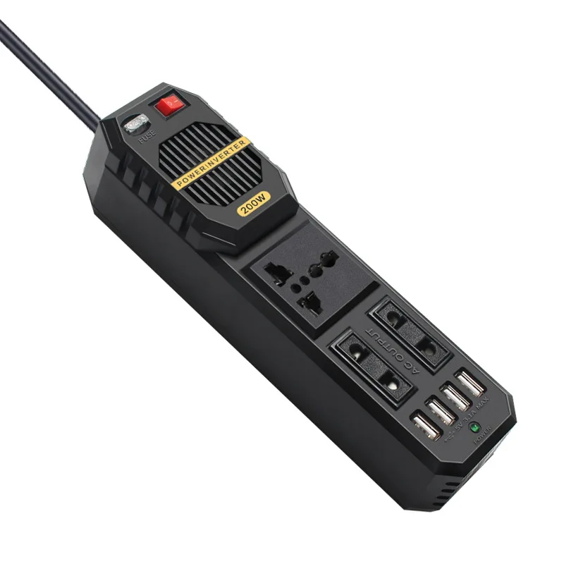 Mini Car Inverter 200W 12V to 220V Outdoor Auto Parts Power Converter