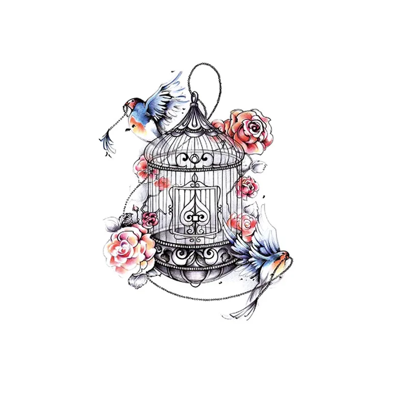 Colorful Flower Tattoos Stickers Waterproof Flower Arm Scar Cover Personalized Temporary Tattoo Fake Tattoo Women Men Body Art