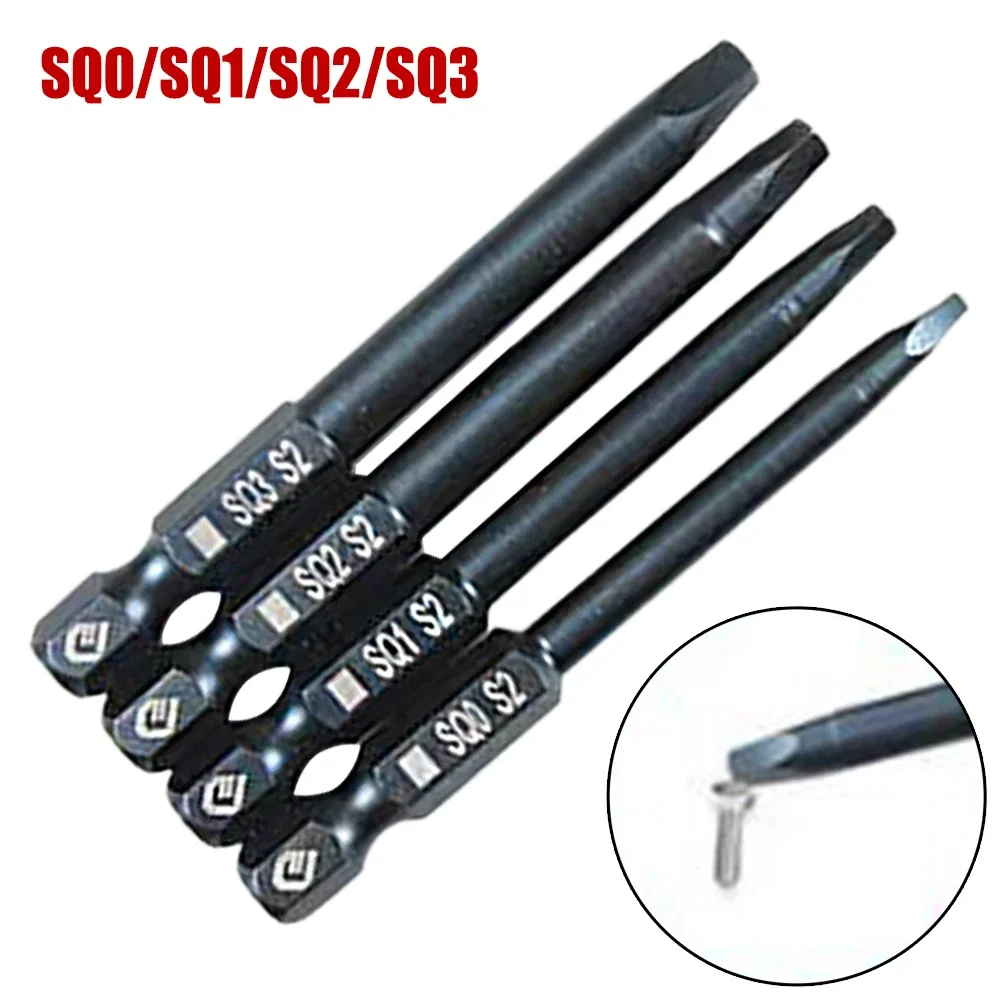 65mm Magnetic Square Head Screwdriver Bits Set Hex Bits Driver Steel Hand Drill Bit  For Manual Electric Screwdriver SQ0 SQ1 SQ2