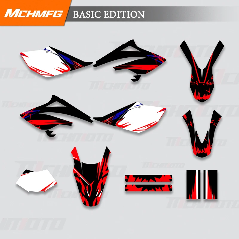 MCHMFG Custom Team Motorcycle Graphics Decal Stickers Kits For BETA RR 50 2006 2007 2008 2009 2010 ﻿