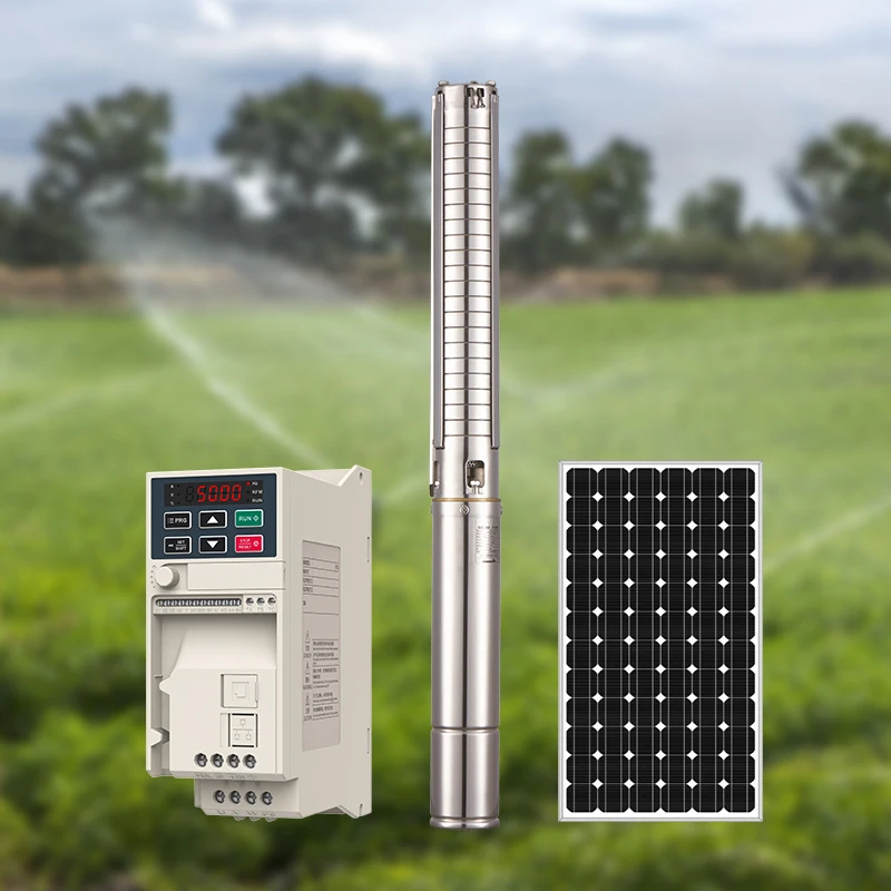 China Manufacturer Solar Water Feili 220 Volt Submersible Solar Pump Set for Irrigation  High Pressure Low Power 4 kw Dc