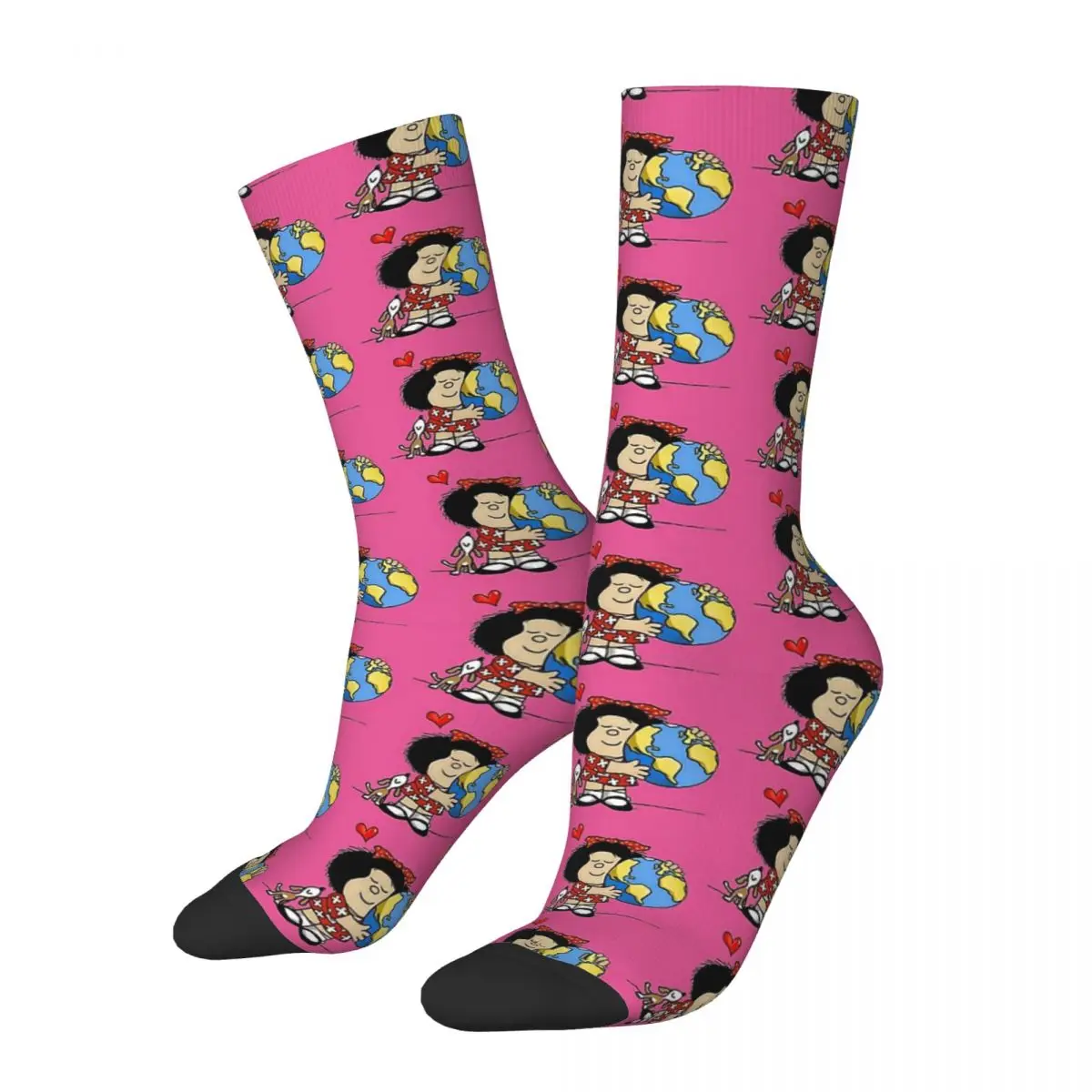 

Mafalda Miguelito Comic Puppy World Men Women Socks Windproof Novelty Spring Summer Autumn Winter Stockings Gift