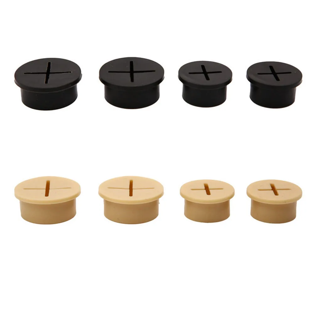 Flexible Silicone Cable Cord Grommet Rubber Grommets Cable Wire Hole Cover for Office Home Computer Desk, Table, TV Console,PC